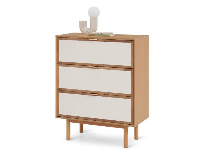 Tchibo - Kommode mit 3 Schubladen - 80x40x100cm - beige -