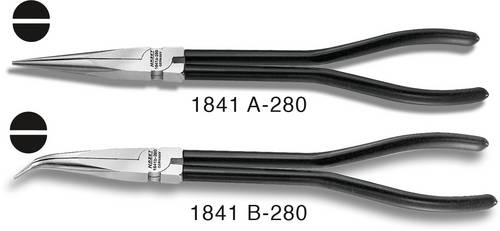 Hazet 1841B-280 Werkstatt Flachzange 45° gebogen Spezialstahl 280 mm