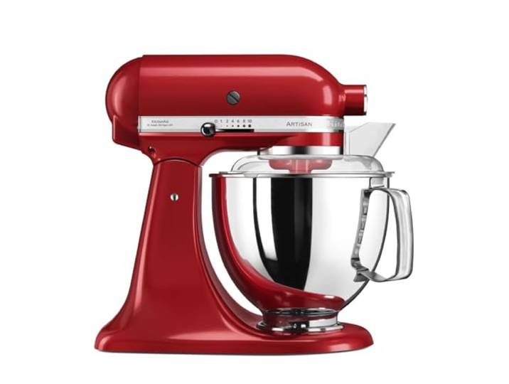 KitchenAid Küchenmaschine - Artisan - Kippbarem Food Processor - Teigknetmaschine mit 5 Zubehör - 2 Schüsseln aus Edelstahl - 4.8 L - Empire rot
