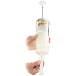 Tescoma Sahneschläger-Garnierspritze DELÍCIA, Rahmbläser, Transparent, Gelb, Weiss