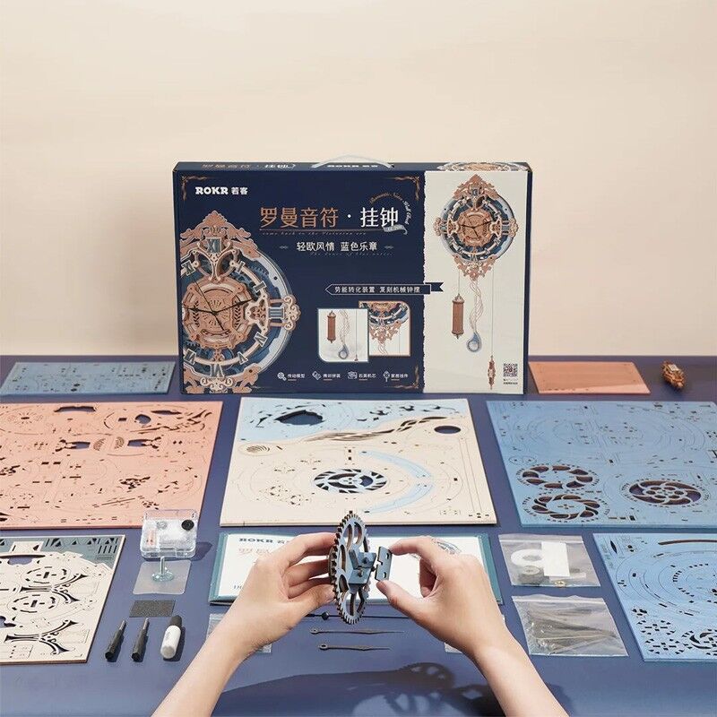 Romantic notes · horloge murale - Puzzle en Bois 3D Rokr