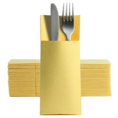 Ornamensa Softpoint 50 Besteckservietten Bestecktaschen gelb