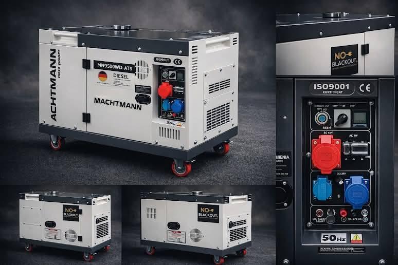 MACHTMANN MN9500WD-ATS Diesel Stromerzeuger 9,4 kVA, 7,5 kW Silent Dual Power Generator