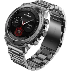 Garett Atom 47 mm S??lv SmartWatch (47 mm, ohne SIM), Smartwatch