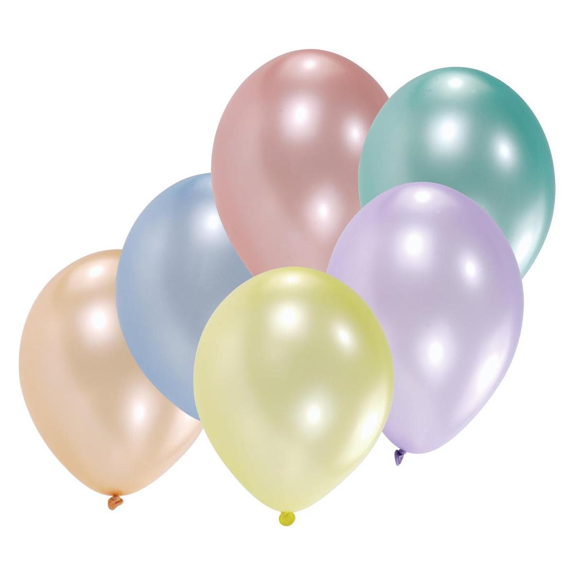Riethmüller 8 Latexballoons Pearl sortiert 25,4 cm / 10' (8x) (6415)