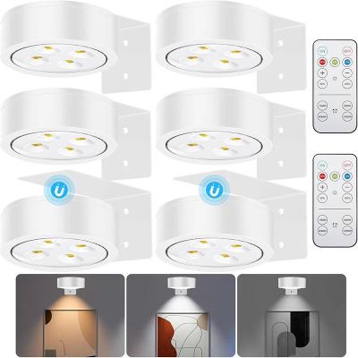 Uplifted Finds Magnetic LED Picture Lights Battery Operated Painting Light With Remote white 6 Pcs