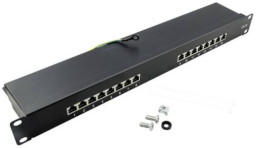 LogiLink NP0057 16 Port Patch-Panel 483 mm (19") CAT 6 1 HE