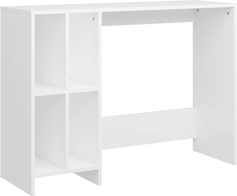 vidaXL Bureau d'ordinateur portable blanc bois d'ingénierie