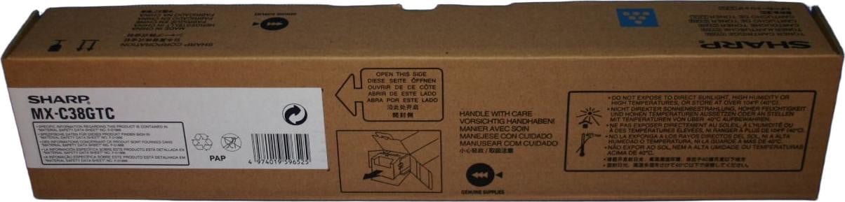 Sharp tonercartridge MX-C38GTC cyaan 10.000 pagina's