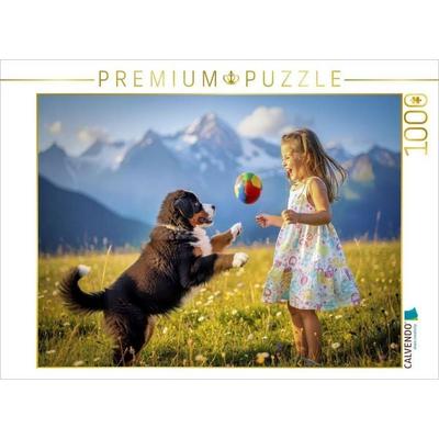 CALVENDO Puzzle Bernerglück, ein Fellknäuel voller Geborgenheit. | 1000 Teile Lege-Größe 64x48cm Foto-Puzzle für glückliche Stunden, von , Calvendo