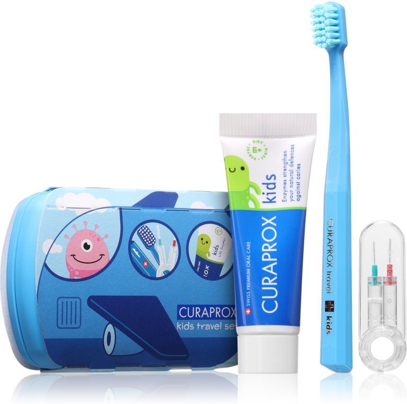 Curaprox Kids Travel Set Kit de voyage dents, langue et gencives pour enfant 1 pcs
