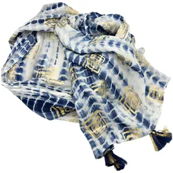Nomad Sari On the Med Collection - Pario - Blue Tie Dye & Blockprint