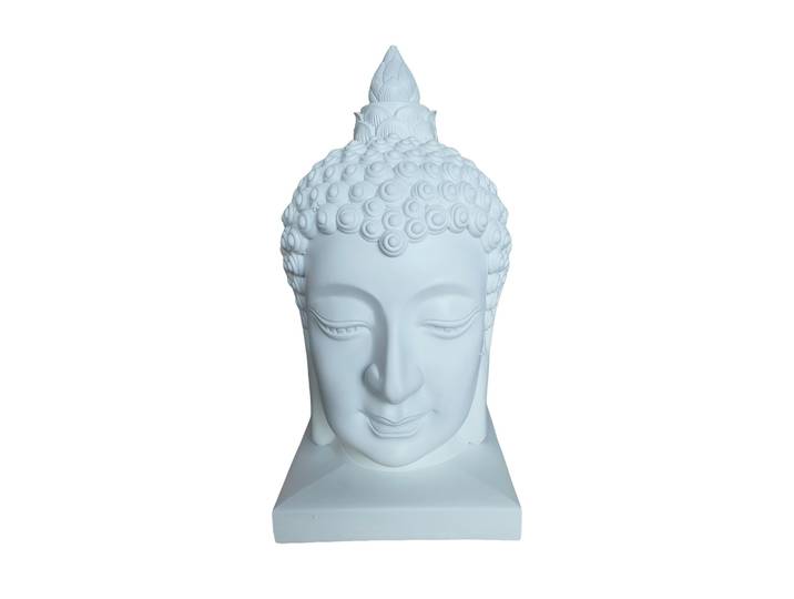 Buddha-Kopf 60cm Weiss