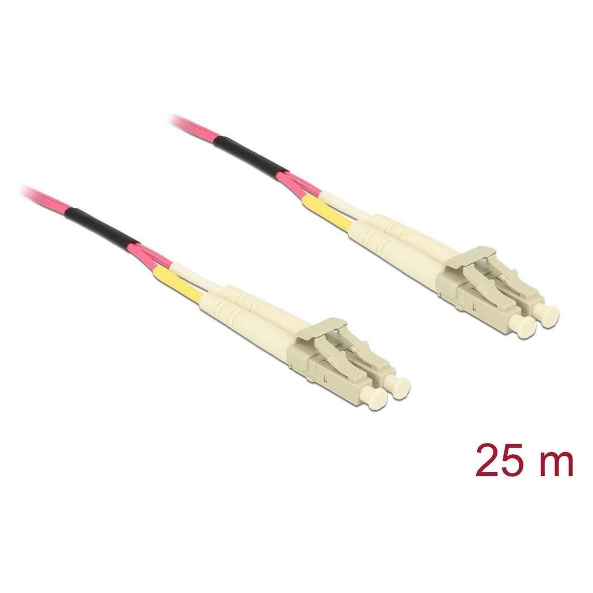 Delock Kabel Lichtwellenleiter LC Duplex Multimode OM4 25 m (25 m) (80154)