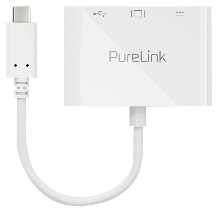 PureLink Multiport-adapter iSerie model IS270: USB-C naar HDMI, USB-A en USB-C, 0,10m