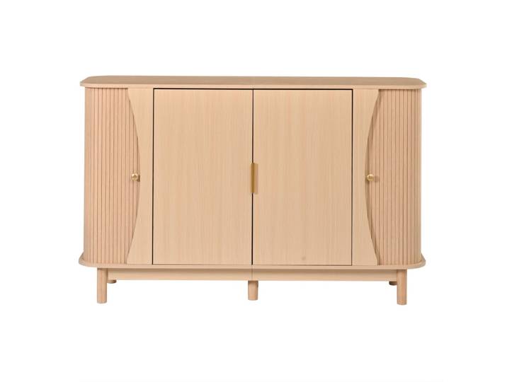Buffet en mdf avec rangement naturel 140x40x88 cm