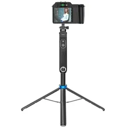 Hoco Other selfie stick with bluetooth remonte control K22 black, Selfie Stick, Schwarz
