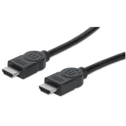 Manhattan High Speed HDMI Kabel, 3D, 4K@30Hz, HDMI Stecker auf Stecker, geschirmt, schwarz, 5 m