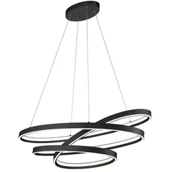 Cinque LED-Pendelleuchte Ciola Metall Schwarz