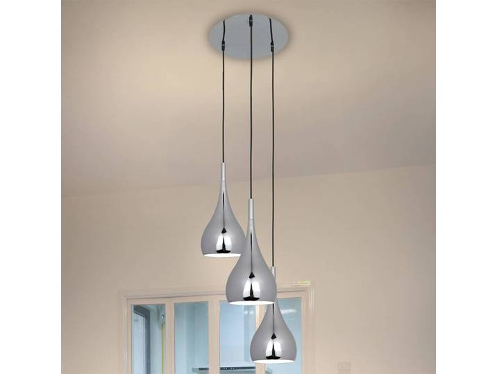 Näve Hängelampe Anja, dimmbar, chrom / silber, für Wohn- / Esszimmer, Metall, Modern, Pendelleuchte