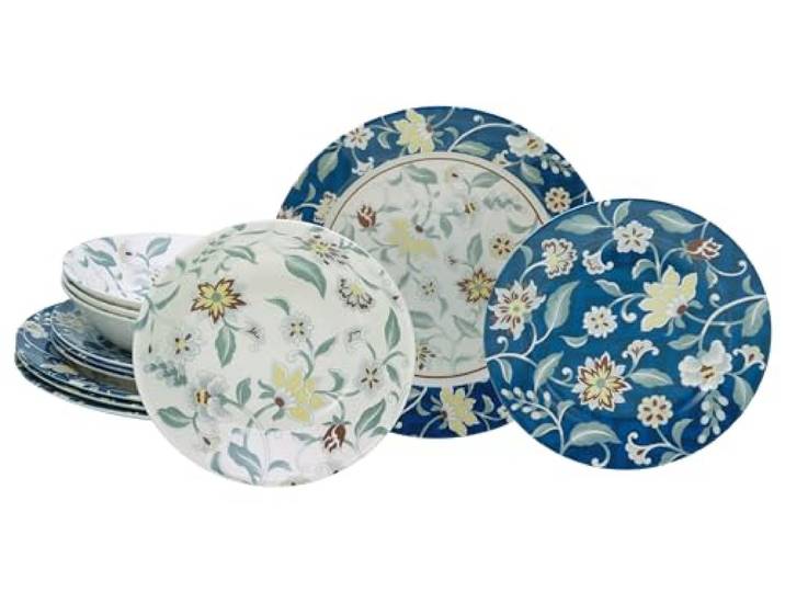 CreaTable\, 16268\, Série Odessa\, Set de 12 assiettes\, Set d'assiettes en faïence