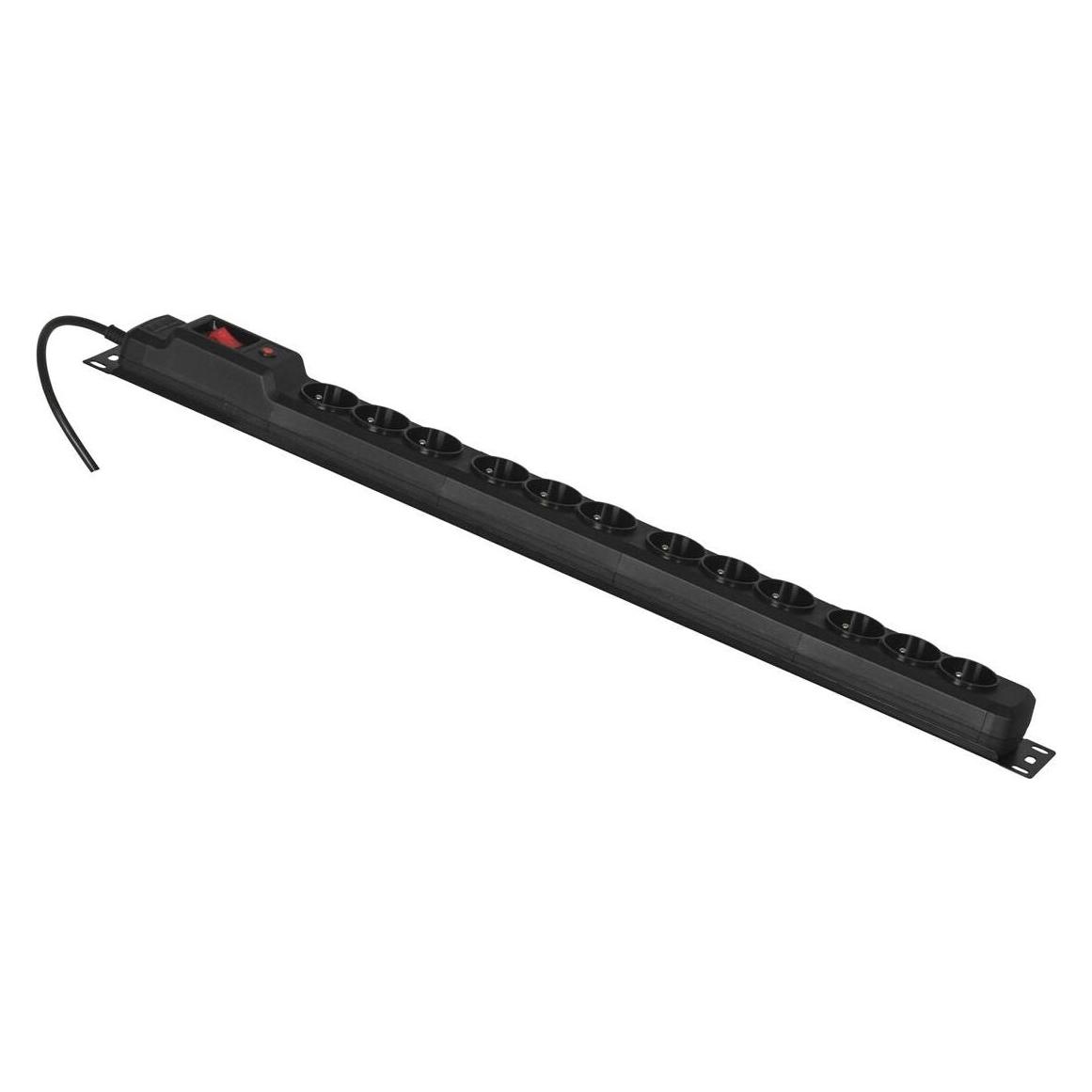Activejet COMBO 12er Steckdosenleiste 5m schwarz (12x, CEE 7/5, 5 m) (COMBO/12gn/5m/cz)