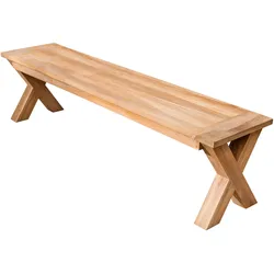 riess-ambiente Gartenbank EMPIRE TEAK - 180cm Sitzbank Teakholz wetterfest