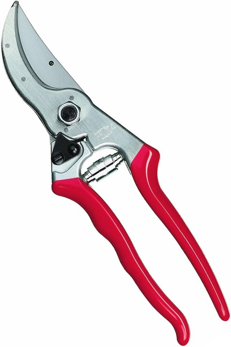 Professionele handmatige snoeischaar voor professionals in rood, aluminium en staal