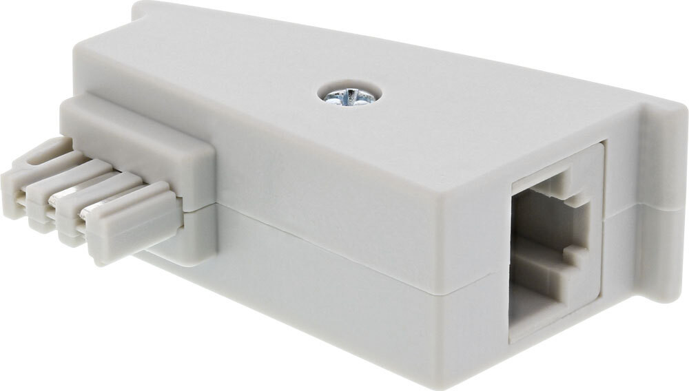 InLine 69949 TAE-F DSL-adapter met TAE-F-connector naar RJ45-aansluiting 8P2C voor Fritzbox