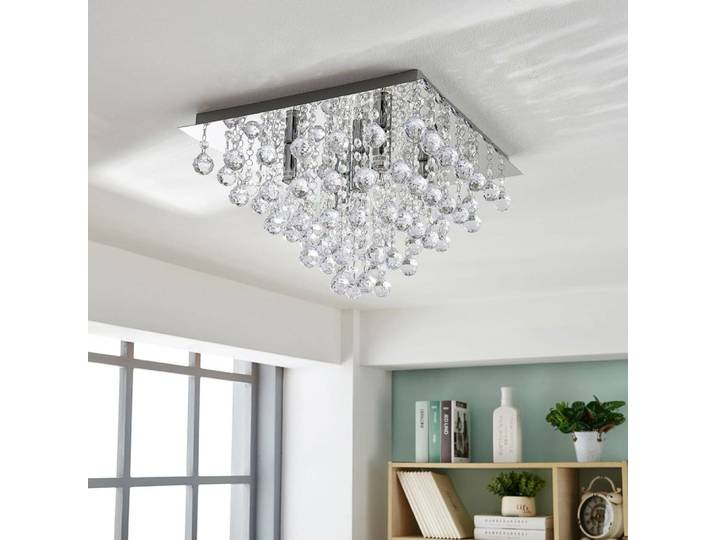 Plafonnier en métal transparent