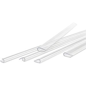Pavo Klemmschiene 8008872, A4, transparent, Füllhöhe 3 mm, für ca. 25 Blatt, 25 Stück