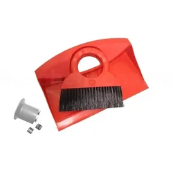 Hailo Kehrset 1068569 Kunststoff rot Schaufel und Besen mit Haken