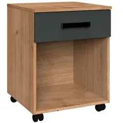 WIMEX Rollcontainer Liverpool Holzoptik Braun Eiche