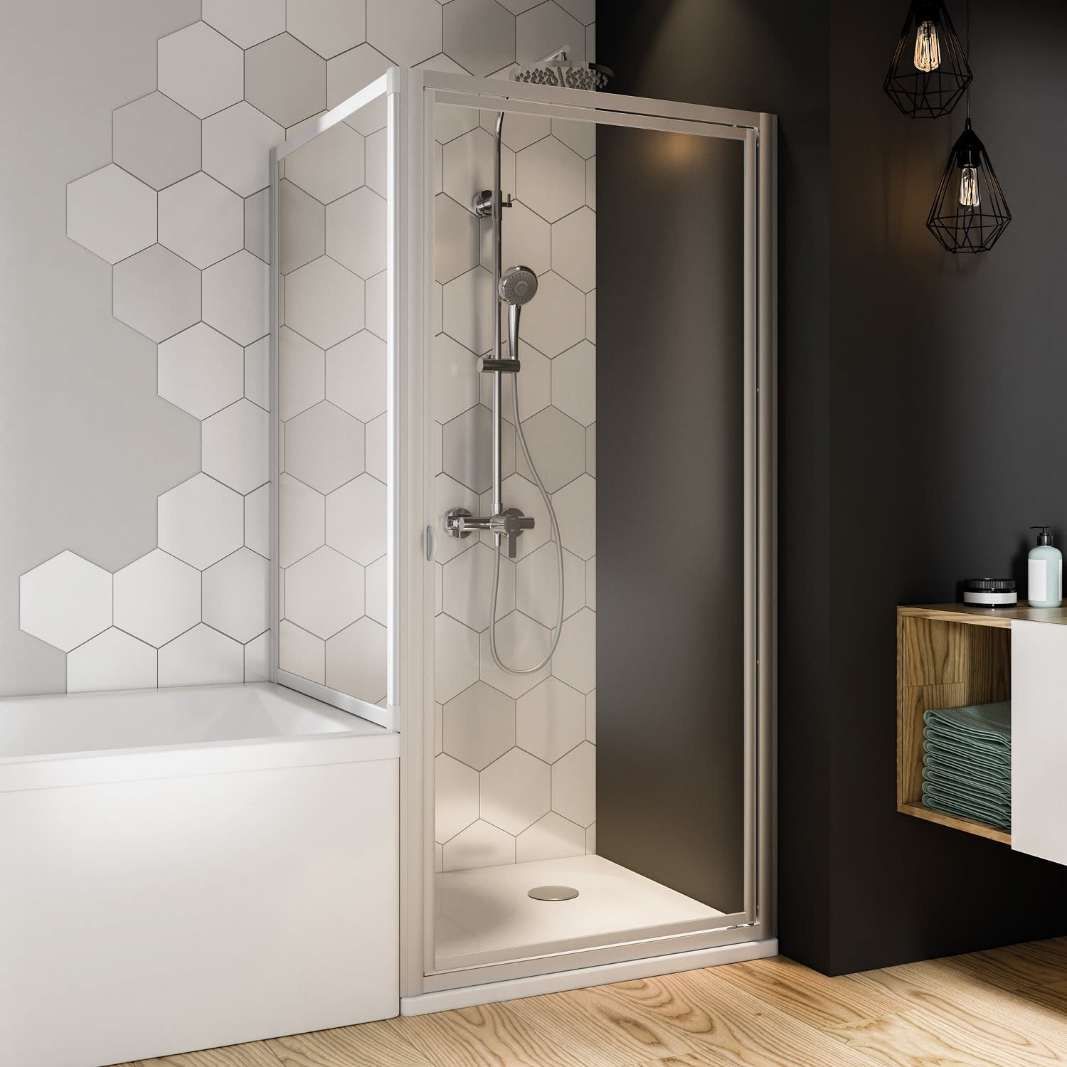 Breuer Fara Badewannenseitenwand BSW 75 x 160 cm, mit CER+ Beschichtung