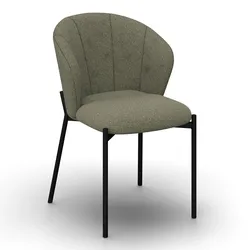 Stuhl Zoey Grün Chenille Gepolstert