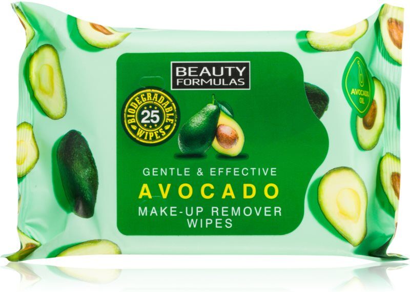 Beauty Formulas Avocado Wet Wipes 25 pc