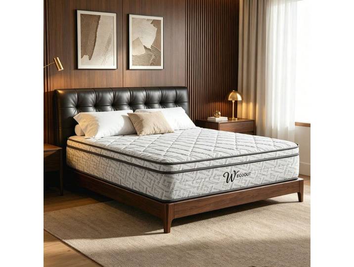 Matelas 140x190 cm Ép ±30cm Sommeil Amélioré Hybride Mousse RH + Mémoire de Forme 10 Zones Soutien Tonique Haute Respirante