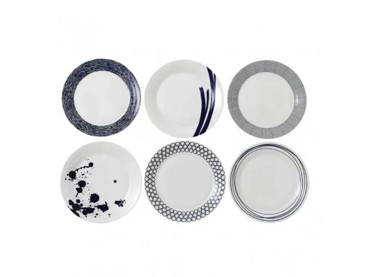 Royal Doulton Assiette Pacific, bleu 6 pièces 28 cm