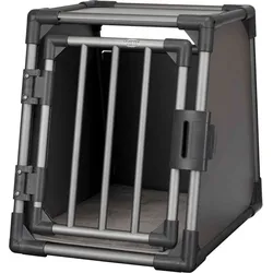 TRIXIE Hundetransportbox Aluminium graphit Größe S (48 x 61 x 56 Centimeter)