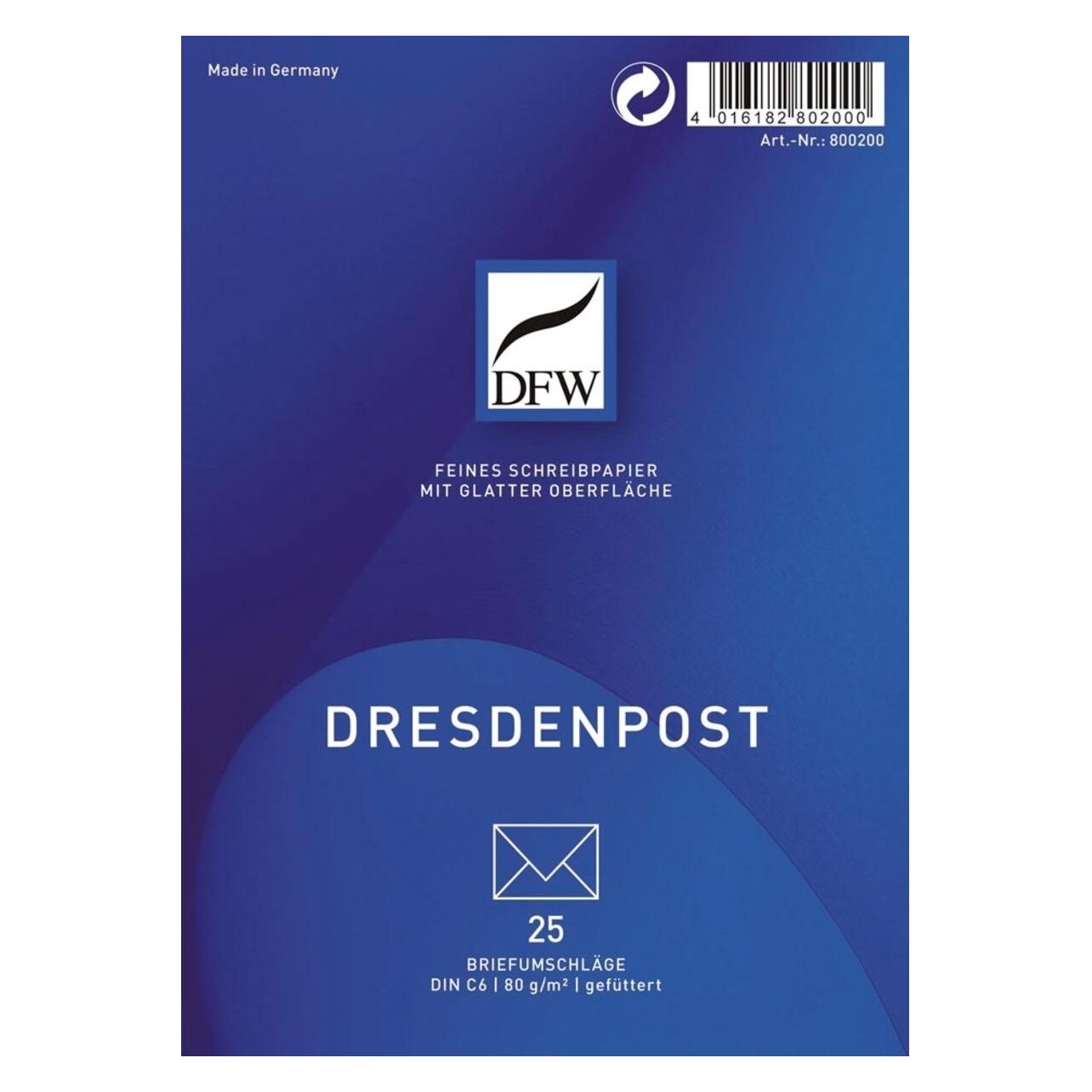 DFW Briefumschlag C6 Dresden Post (DIN C6) (800200)