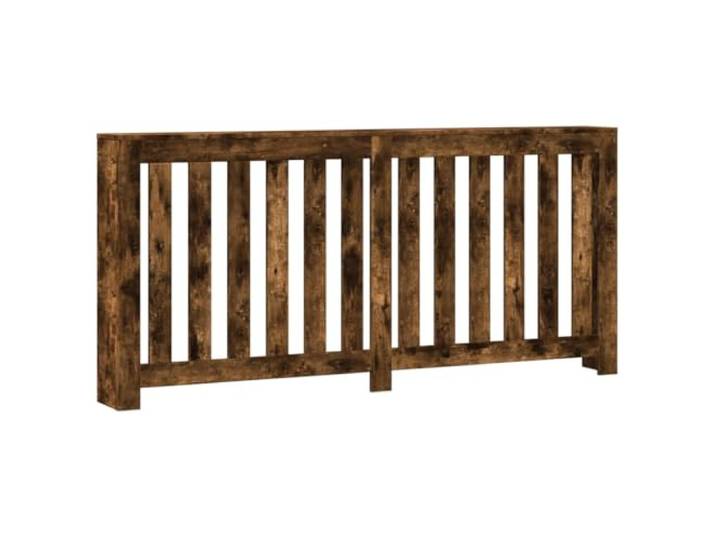 vidaXL Cache-radiateur chêne fumé 175x20x82 cm Bois d'ingénierie\, Bouchon de radiateur\, Cache-radiateur Haut\, radiateur à Profil réduit