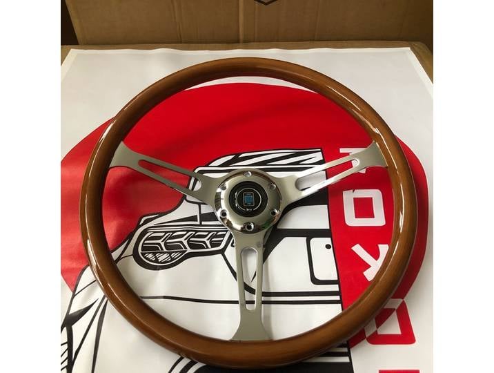 Volant de course classique 380 mm 15 pouces NxD en bois véritable, universel, modifié, pour drift, JDM, sport, grain de bois, Volantes