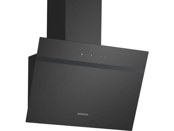 Siemens iQ100 Integrierte Wandesse 60 cm Schwarz LC65KDK60 LED Beleuchtung, Filtersättigung, LED-Beleuchtung, Für ruhige Momente, 430 m³/h Abluftleistung, Filterwechsel-Erinnerung
