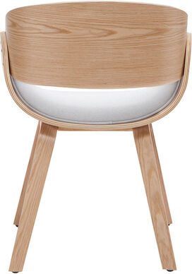 Miliboo Design-Stuhl hellgrau und helles Holz BENT