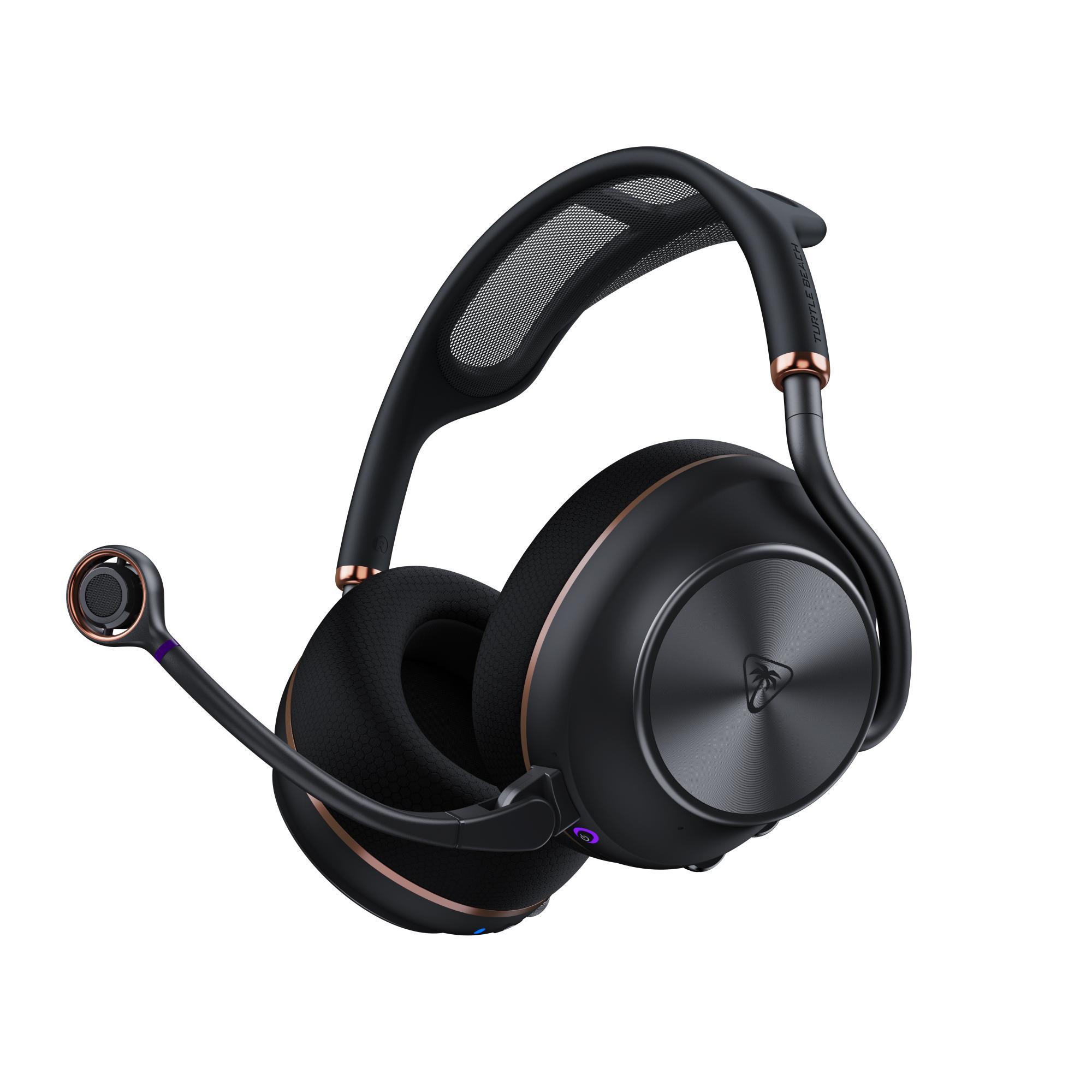 Turtle Beach Stealth Pro II Wireless Premium Gaming-Headset für PC, PS5, PS4 - es Hi-Res 24-bit Audio, Dolby Atmos Spatial Audio, Geräuschunterdrückung, Schwarz, Kabellos, Gaming, 10 - 40000 Hz, 393 g, Kopfhörer, Schwarz