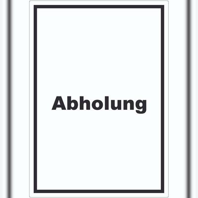 HB-Druck Abholung Aufkleber mit Text Post hochkant A3 (297x420mm)