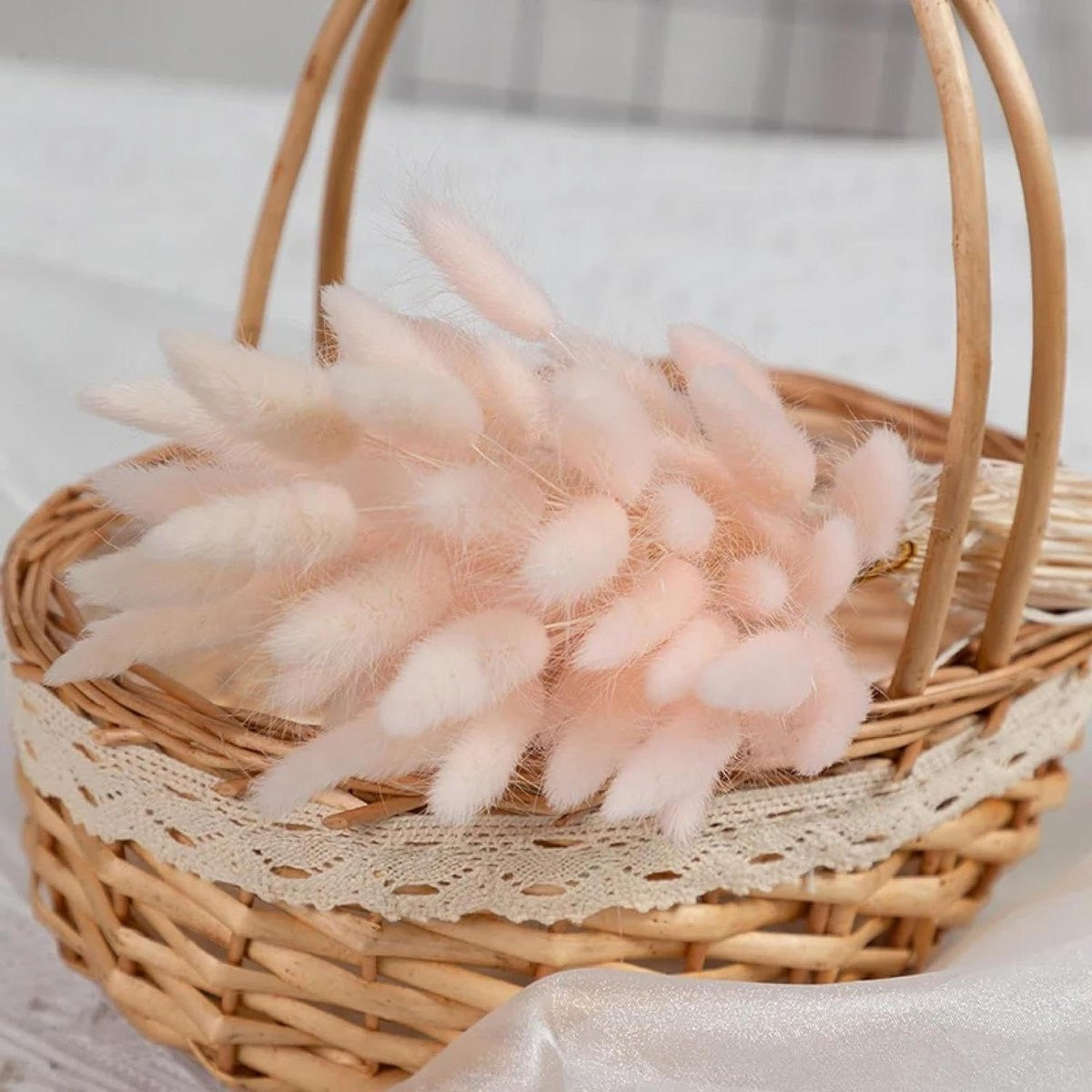 60 stuks Gedroogde Pampas gras - Donkerroze Boho decoratie