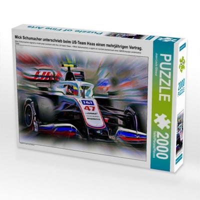 CALVENDO Puzzle Mick Schumacher unterschrieb beim US-Team Haas einen mehrjährigen Vertrag. | 2000 Teile Lege-Größe 90x67cm Foto-Puzzle für glückliche