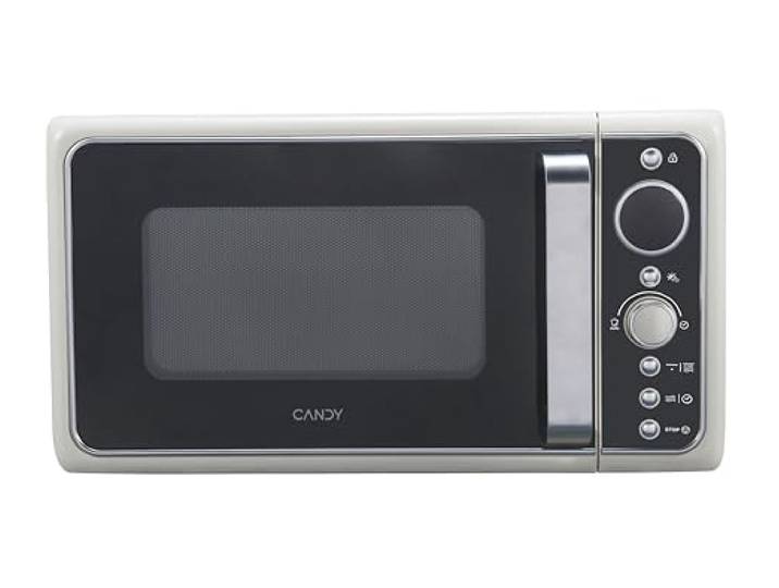 Candy Divo G20CC, Mikrowelle mit Grill, 20 l, 1200 W, 6 Leistungsstufen, digital, 9 Programme, Sicherheitsverriegelung, Teller 24,5 cm, Grill Rack, Express Cooking, Timer, App simply-Fi, Creme