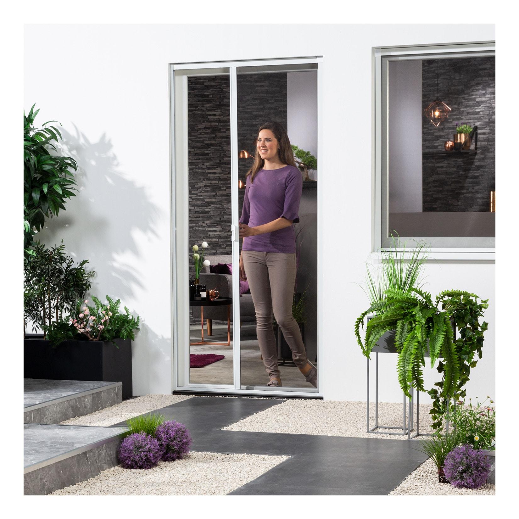Insektenschutz-Alu-Türrollo Bausatz "SMART" 125x220 cm in Weiß